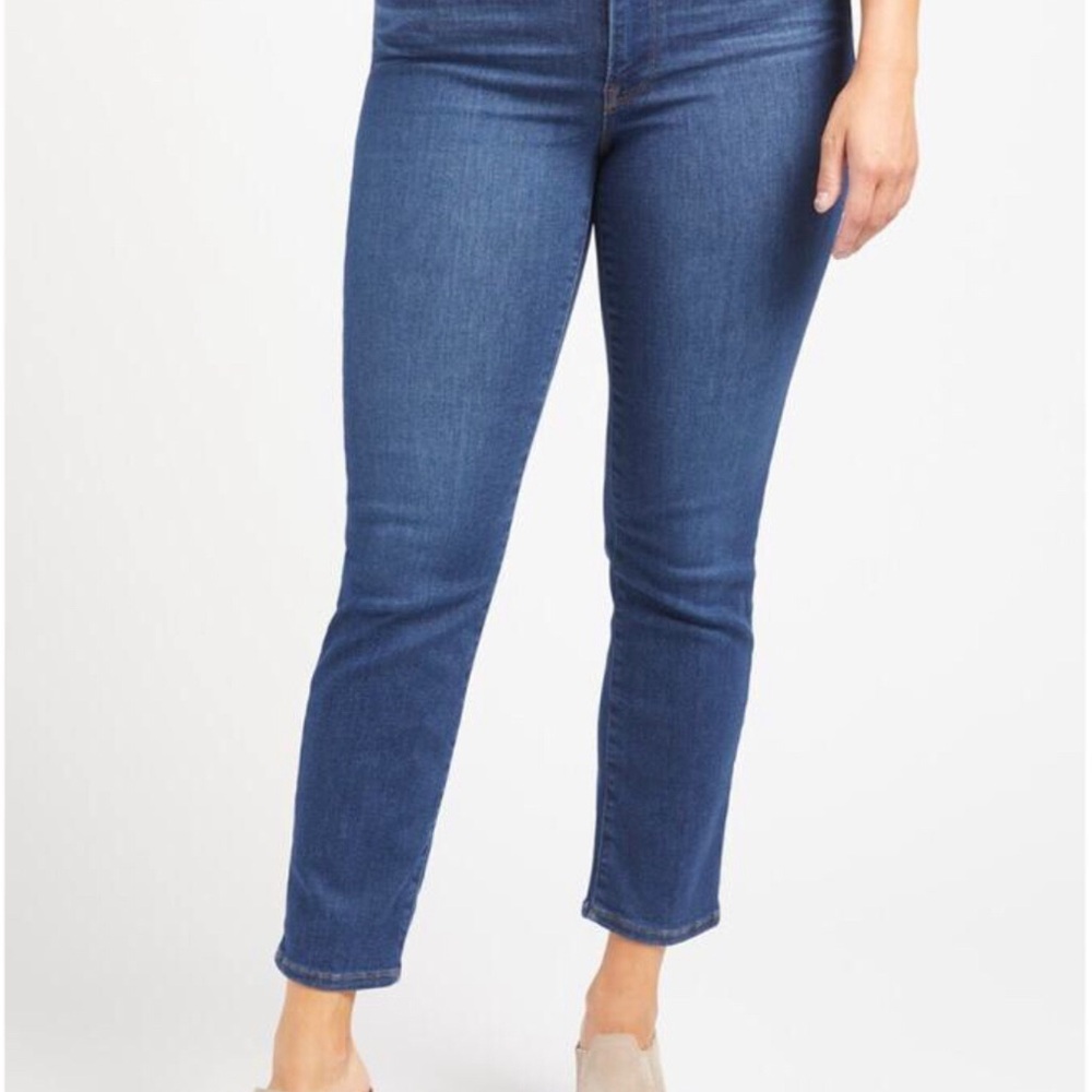 Good American Women's High Waist Always Fits Good Classic Denim Jeans Sz 14 Blue